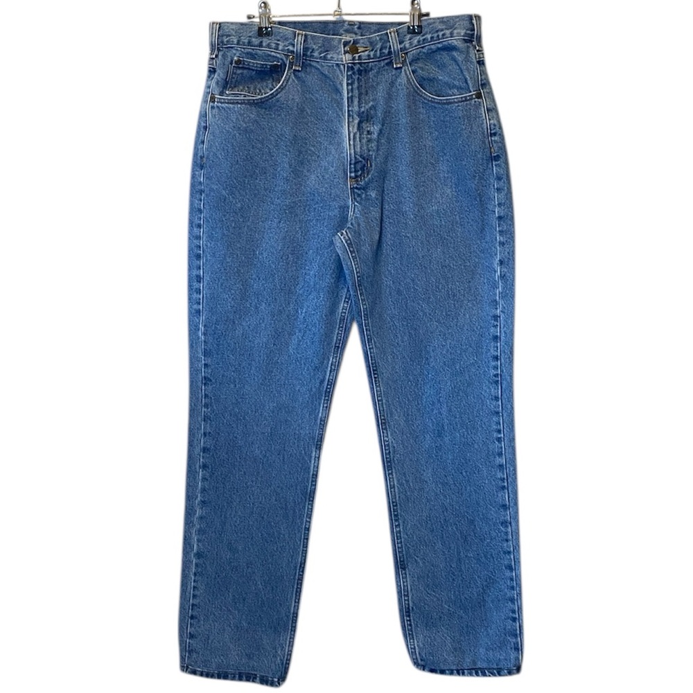 Carhartt Men's B18 Straight Fit Jean 36x34 (actual 34x31) Blue Denim Tapered Leg